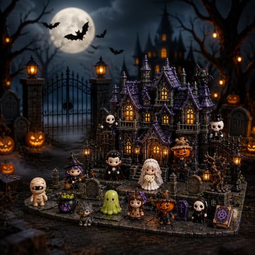 Haunted House Halloween Advent Calendar - 24 Day Spooky Countdown Decor