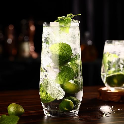 18oz Crystal Highball Glasses Set of 12 - Modern Durable Drinking Cups