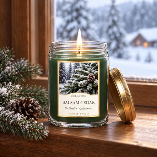 ECLAVIOS Holiday Christmas Scented Candle Gift Set - 4 Pack, Winter Scents