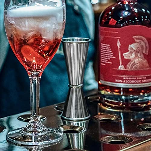 Yuntop Silver Stainless Steel Japanese Style Cocktail Jigger - Double Oz Measuring Cup for Bartending