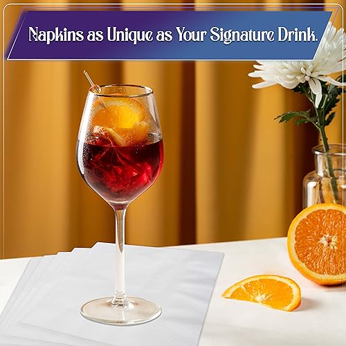 Perfect Stix 1-Ply White Cocktail Napkins - Pack of 500 for Beverages