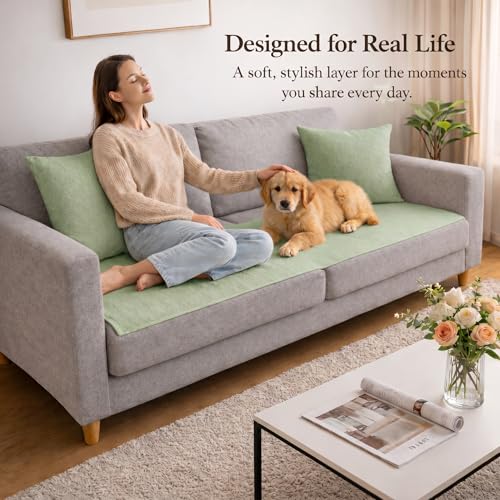 Sage Green Decorative Bed Runner Set with 2 Pillow Covers - 3-Piece
