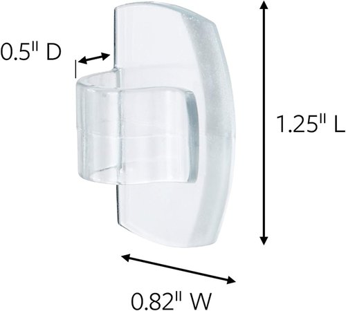 Command Outdoor Light Clips - Clear Foam Strips for Easy Installation | 30 Pack