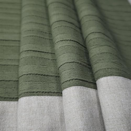 Olive Green Seersucker Bed Runner, Reversible Bed Scarf (102x20 In)