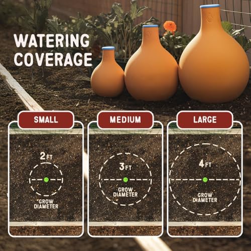 Small Terracotta Olla Self-Watering Pot for Garden Beds & Grow Bags