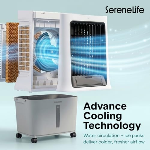 Portable Evaporative Air Cooler 2500 CFM 8-Gallon Tank WiFi Swamp Cooler