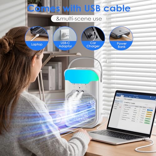 Portable Air Cooler 4-in-1 Personal AC with 1600ml Tank and Remote Control
