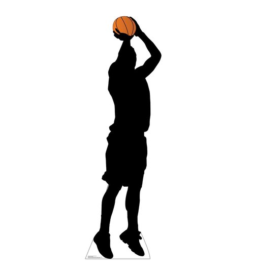 Cardboard People Baskeball Player Shooting Silhouette Life Size Cardboard Cutout Standup