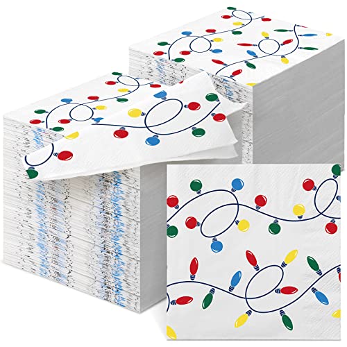 200 Pack Christmas Disposable Guest Hand Towels - Holiday Paper Napkins for Bathroom & Party Decor