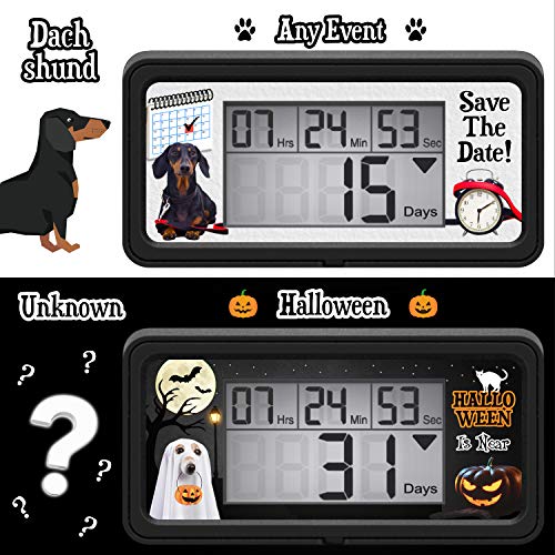 Life's Best Moments Dog Collection Countdown Clock Timer with Backlight - 9999 Days Digital Event Timer