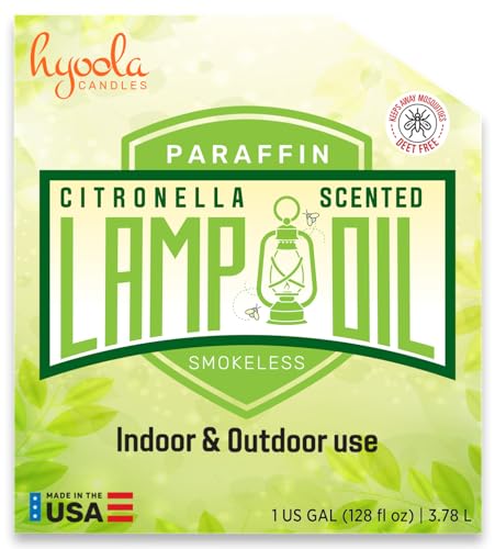 Citronella Paraffin Lamp Oil - 1 Gallon Mosquito Repellent Fuel for Lanterns