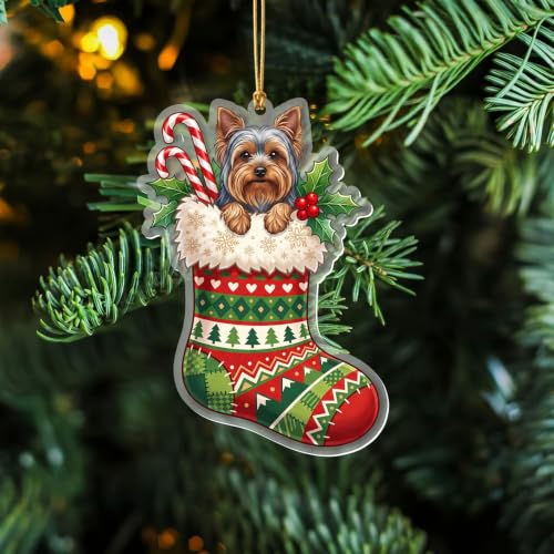 Yorkie Christmas Ornament - Holiday Tree Decoration for Dog Lovers