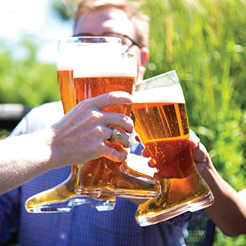 2 Liter German-Style Beer Boot Glass - Authentic Oktoberfest Beer Mug