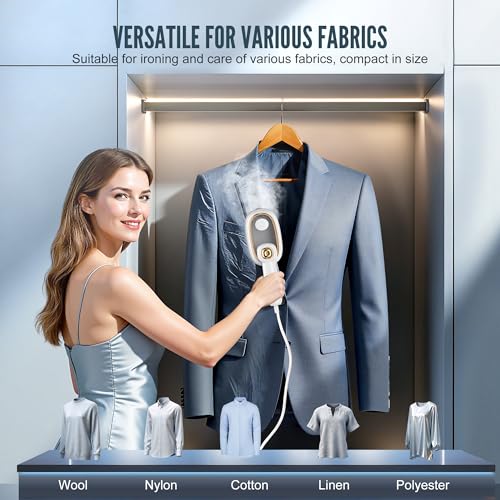 Portable Travel Garment Steamer, 1200W Mini Handheld Iron with Rotatable Handle