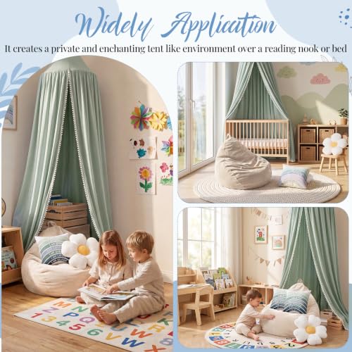 Kids Reading Nook Decor Set with Canopy Tent, Bean Bag Cover & Pillows
