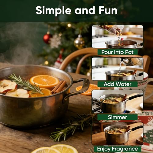 Natural Simmer Pot Potpourri Mix - Dried Fruit, Herbs & Spice Home Fragrance