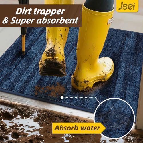 Dirt Trapper Door Mat 24x36 Inch, Non-Slip Washable Indoor Entryway Rug