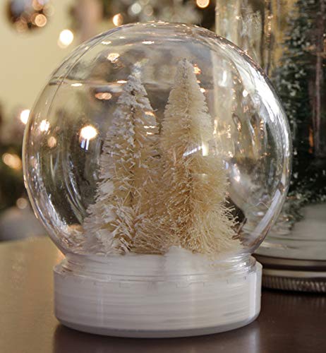5-Inch DIY Snow Globe - Clear Plastic Water Globe for Crafts