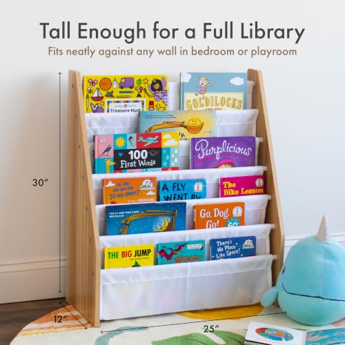 Kids Front-Facing Bookshelf - 6-Tier Montessori Toddler Bookcase Organizer