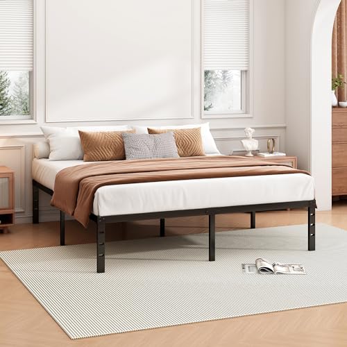 Hafenpo 14-Inch Queen Metal Platform Bed Frame with Storage
