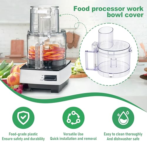 7-Cup Food Processor Replacement Work Bowl and Cover Assembly