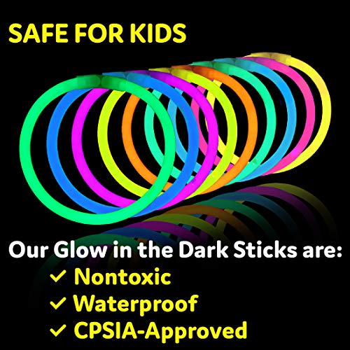 PartySticks Glow Sticks Party Supplies 100pk - 8 Inch in the Dark