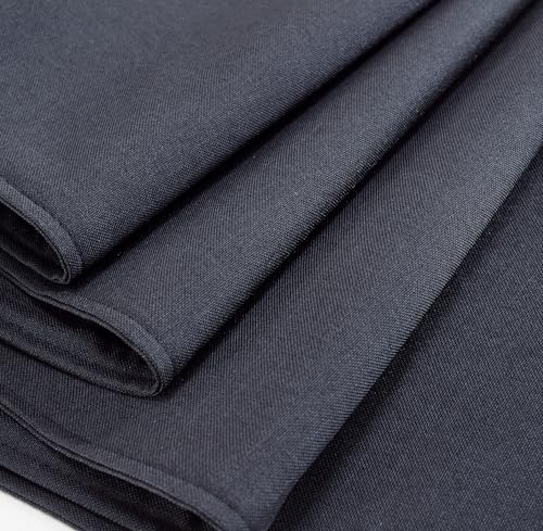 Mengersi Solid Black Cotton King Bed Runner Scarf Cover Protector