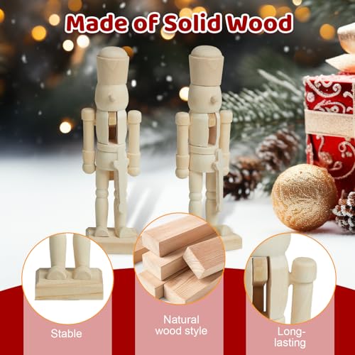 DIY Wooden Nutcracker Painting Kit - 24 Unpainted Figures with Accessories