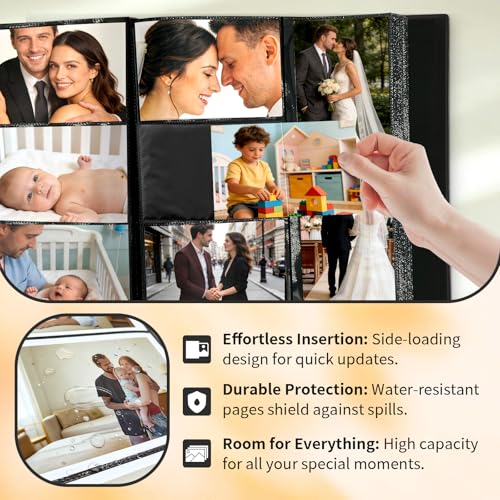 600 Pocket Photo Album for 4x6 Prints, Large Capacity Faux Leather Photo Book