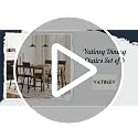 Industrial Dining Chairs Set of 4, Metal Frame Kitchen Chairs, Dark Walnut