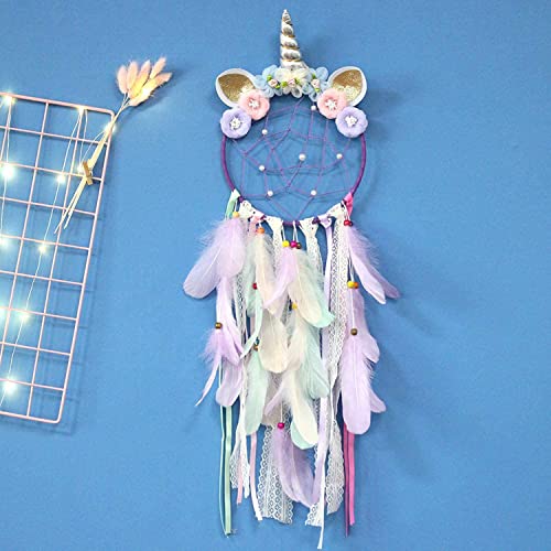 LED Lighted Unicorn Dream Catcher Wall Decor for Kids Bedroom