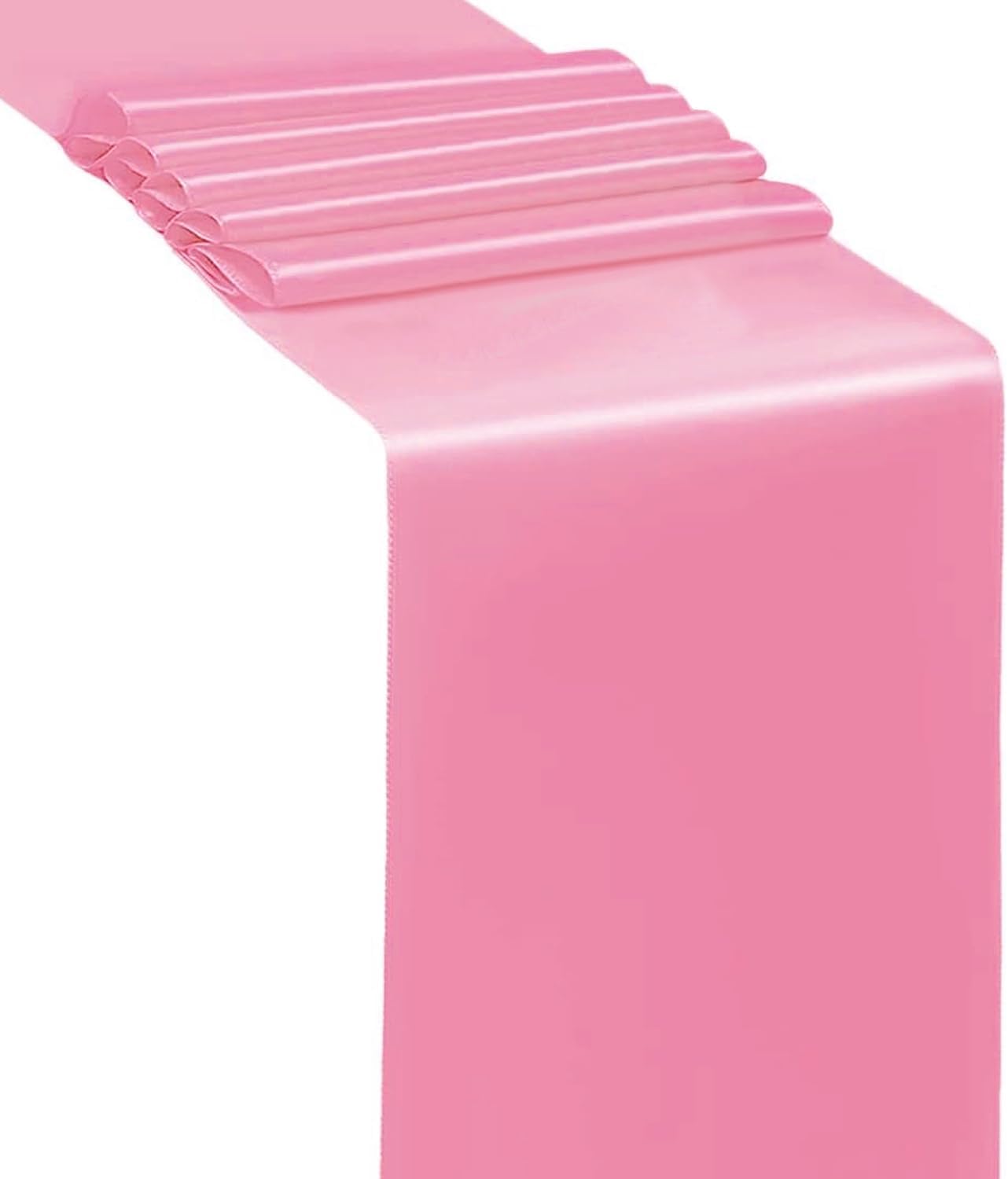 Skiennix Satin Chair Sashes - 50 Pink Chair Bows for Weddings & Parties | 7x108 Inches Decorations