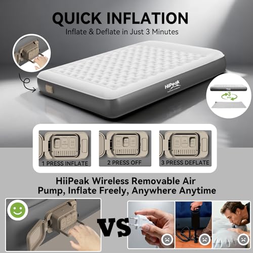 Queen Air Mattress with Built-in Pump - Eco-friendly TPU Design