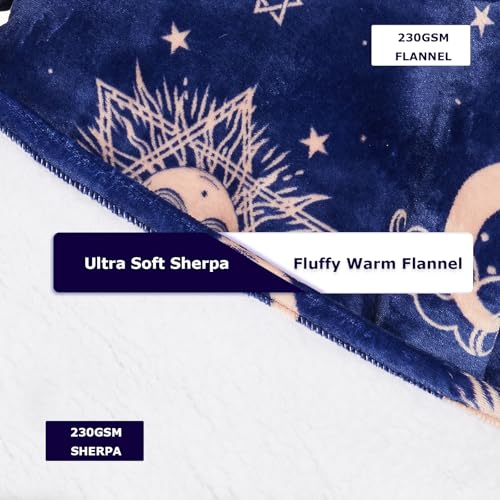 Oversized Sherpa Wearable Blanket Hoodie with Kangaroo Pocket