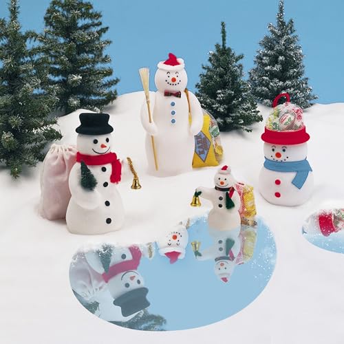 6 Pcs Christmas Village Mirror Lake Set - Curved Acrylic Ponds for Holiday Decor