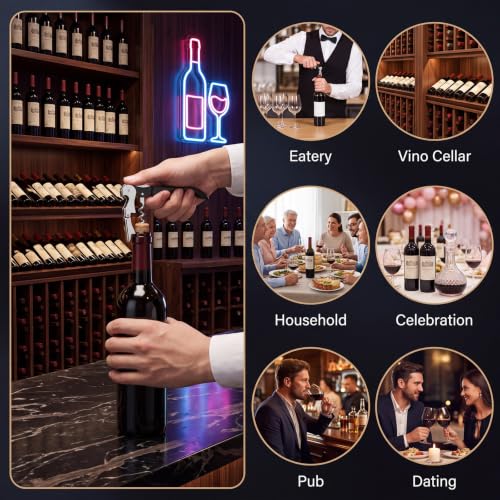 Honoson 16 Pcs Black Waiter's Corkscrew Wine Openers Set - Professional Quality