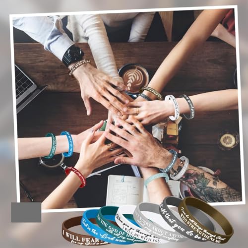 Christian Bible Verse Silicone Bracelet - Inspirational Scripture Wristband