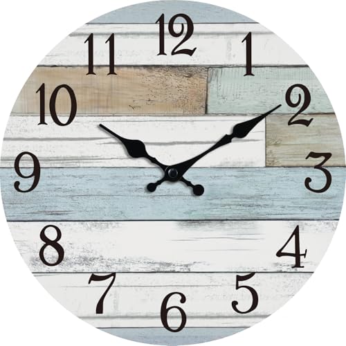 8-Inch Silent Wall Clock - Nautical Non-Ticking Analog Clock for Home