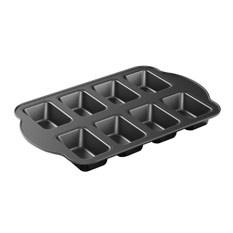 Tiawudi 1 Piece Non-Stick Mini Loaf Pan, Carbon Steel Baking Bread Pan, 8-Cavity