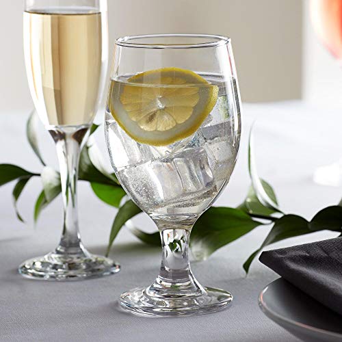 13-Ounce Goblet Party Glasses, Set of 12 Clear Beverage Glasses