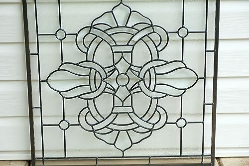 Beveled Clear Glass Window Panel - 24" x 24" with Copper Frame