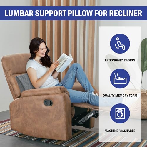 Extra Large Memory Foam Lumbar Support Pillow for Recliner