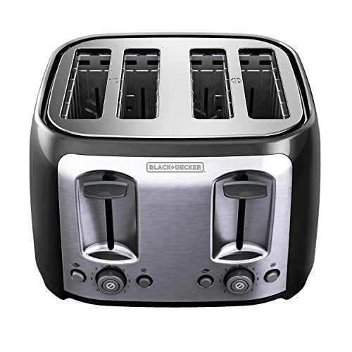 4-Slice Countertop Toaster with Extra-Wide Slots & Bagel Function