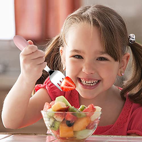6-Pack Toddler Forks Stainless Steel Round Handle Kid-Friendly Utensils