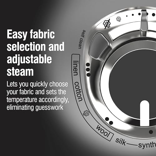 CHI Steam Iron for Clothes Titanium-Infused Ceramic Soleplate, 1700W, Vertical Steam