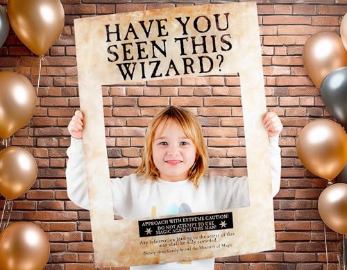 Wizard Wanted Poster Photo Prop 27" x 20" - Durable Cardstock for Parties