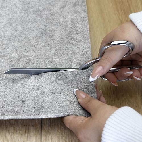 Non-Slip Dual Surface Rug Pad - 8x10 ft, 1/4" Thick Felt & Rubber Cushion