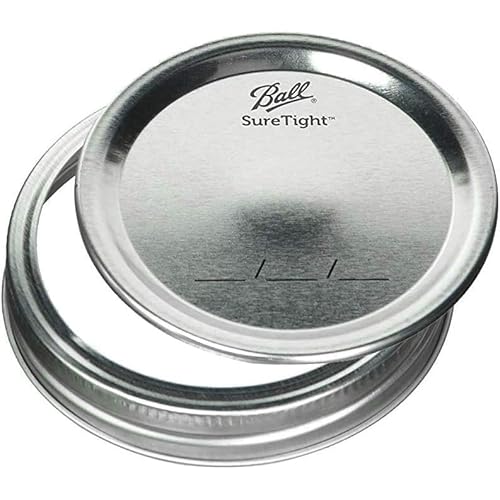 Ball Regular Mouth Mason Jars 8 oz. (12 Pack) - Half Pint Size Jars with Airtight Lids and Bands for Canning, Fermenting, Pickling, Meal Prep or DIY Decors