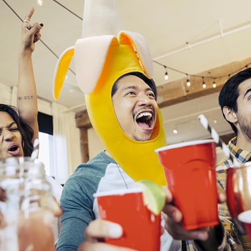 Funny Banana Plush Hat for Costume Parties and Halloween Dress Up