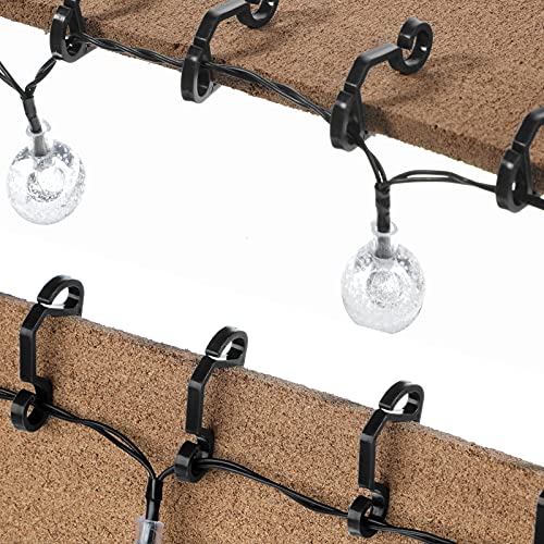 200-Piece Outdoor Christmas Light Clips, Weatherproof Gutter Hooks for Strings